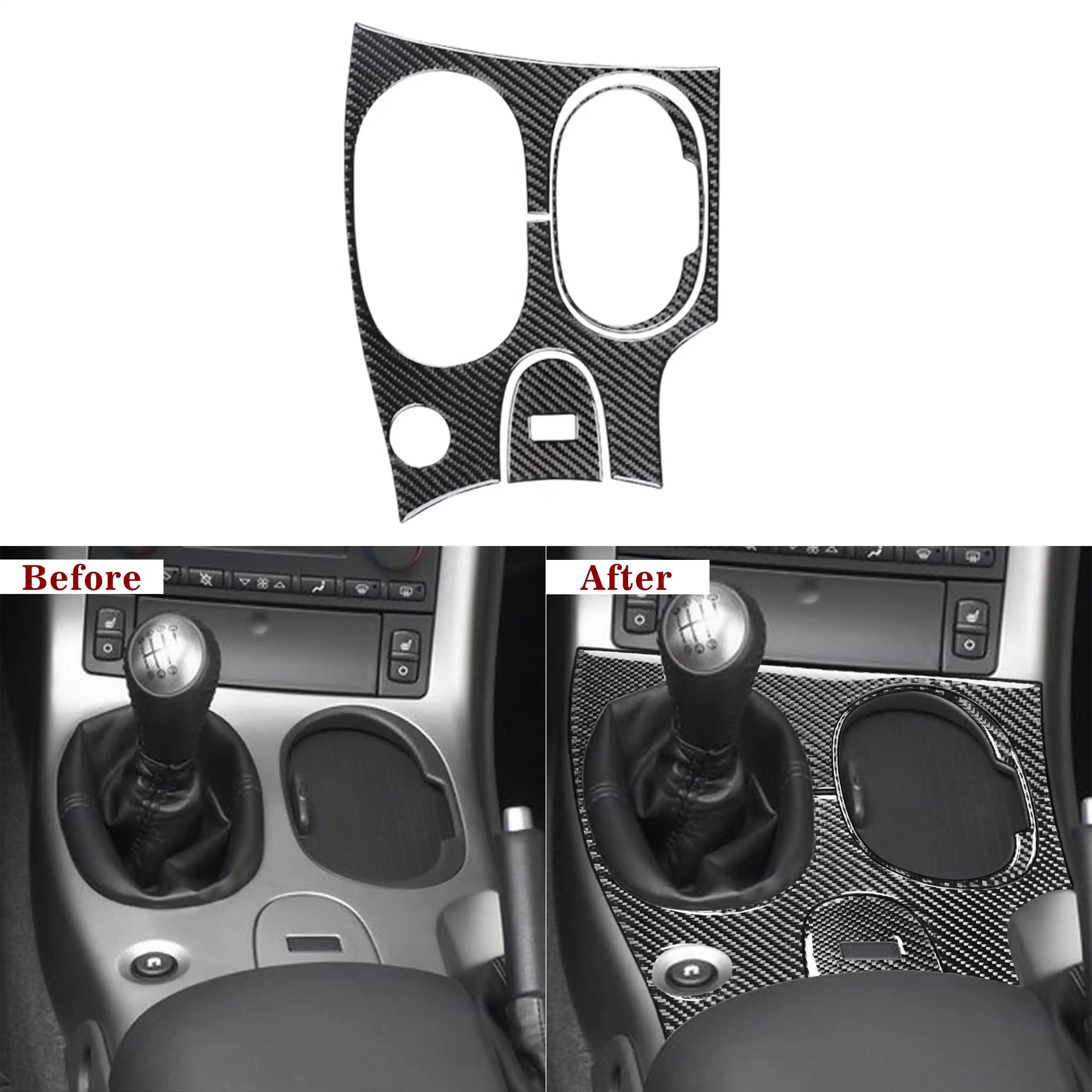 Carbon Fiber Center Console Overlay (2pcs) for Corvette C6 (2005–2013)