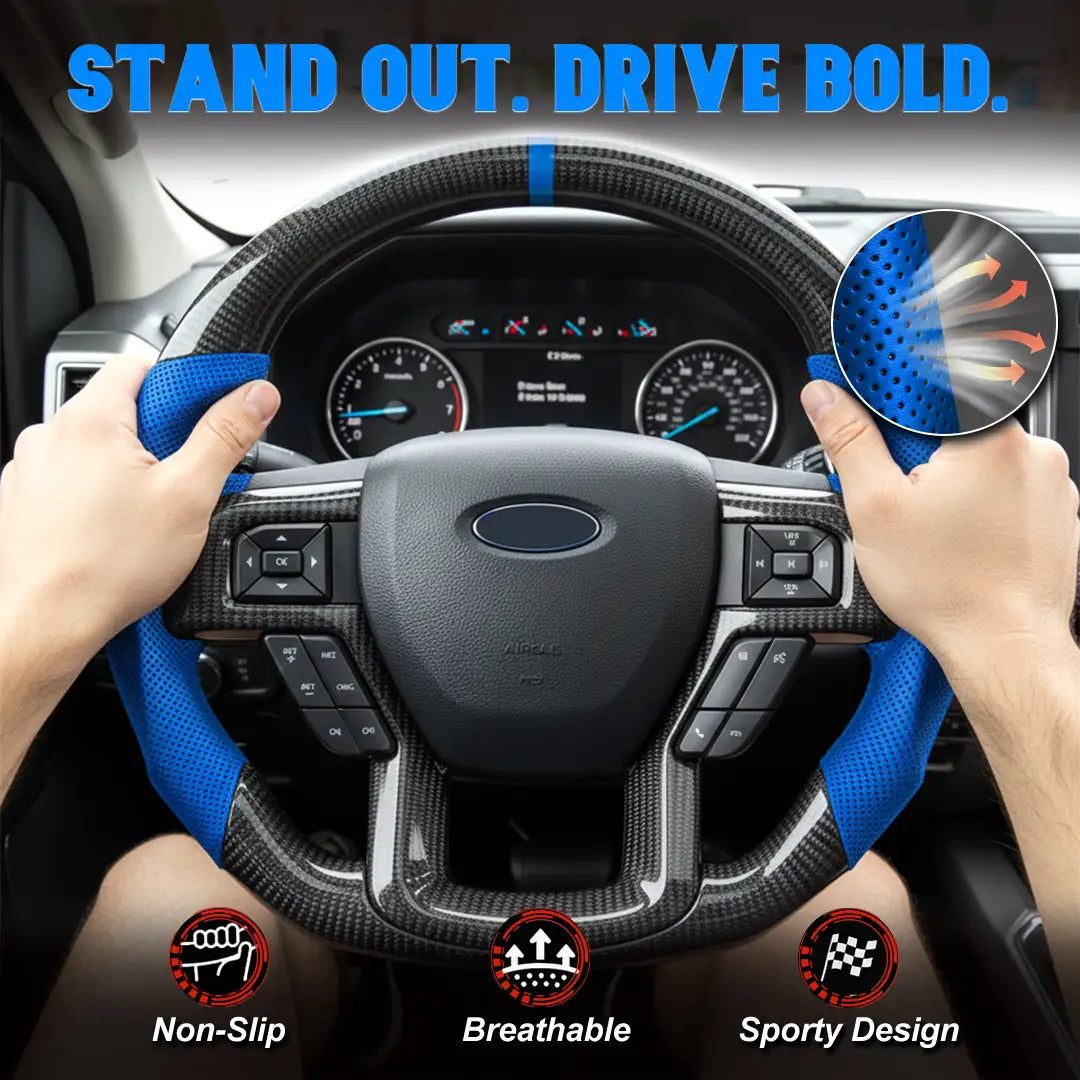 Ford Performance Carbon Fiber Steering Wheel – Fits F-150 2015-2020 & Raptor 2020-2024