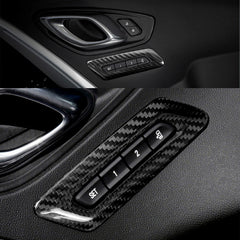 Carbon Fiber Memory Seat Button Trim Covers for Camaro (2016–2024)