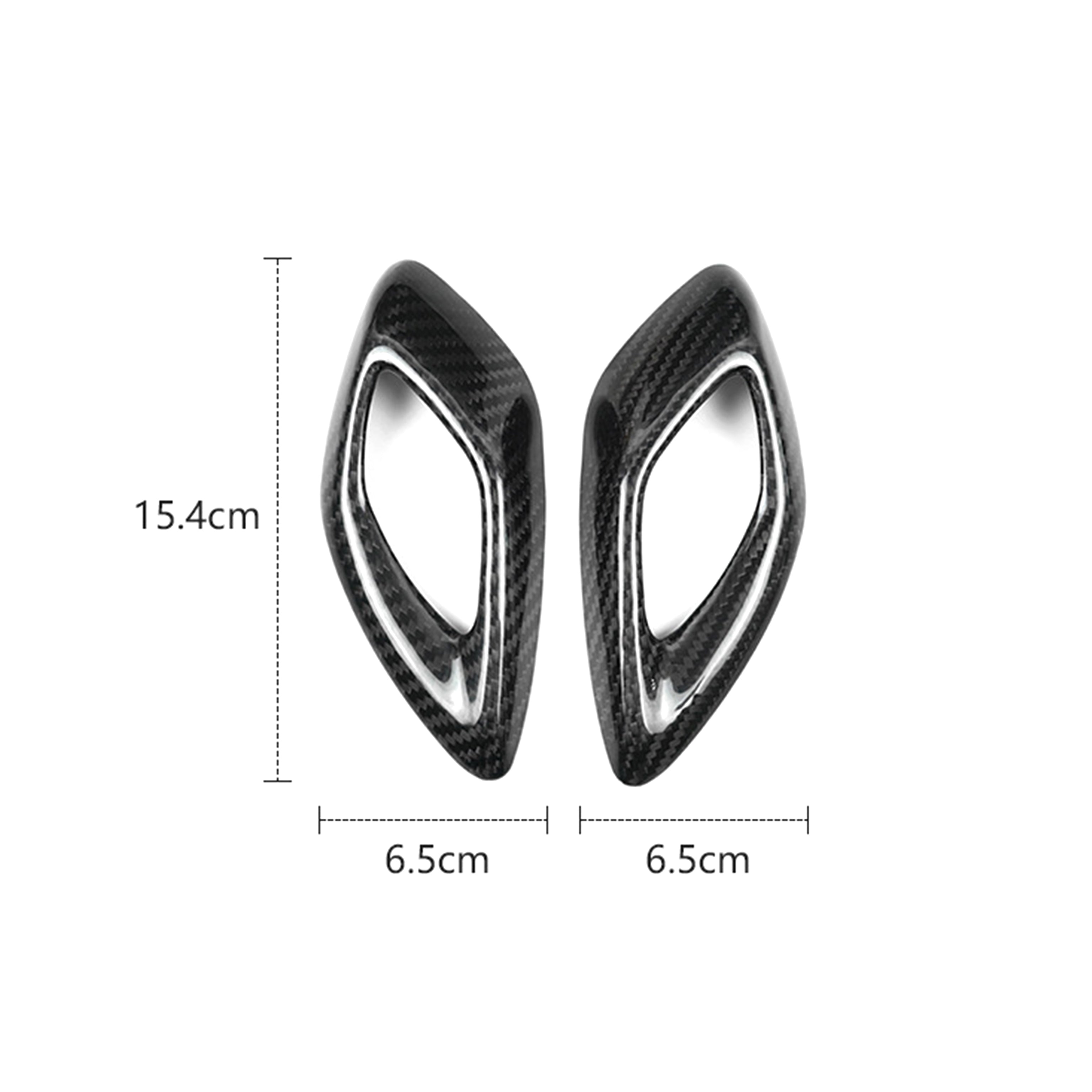 Carbon Fiber Interior Door Handle Chrome Delete Covers for Chevy Camaro (2016–2024)