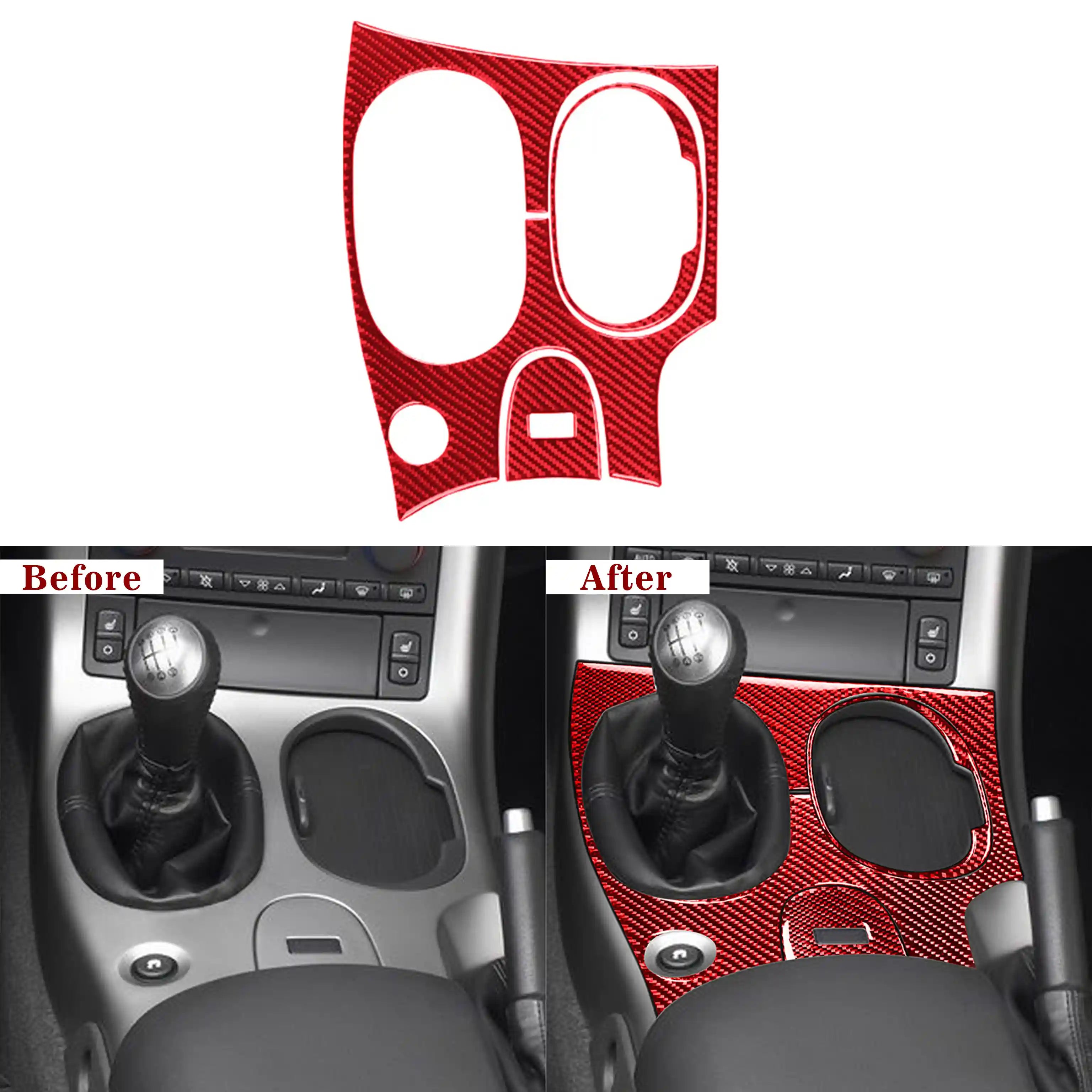 Carbon Fiber Center Console Overlay (2pcs) for Corvette C6 (2005–2013)