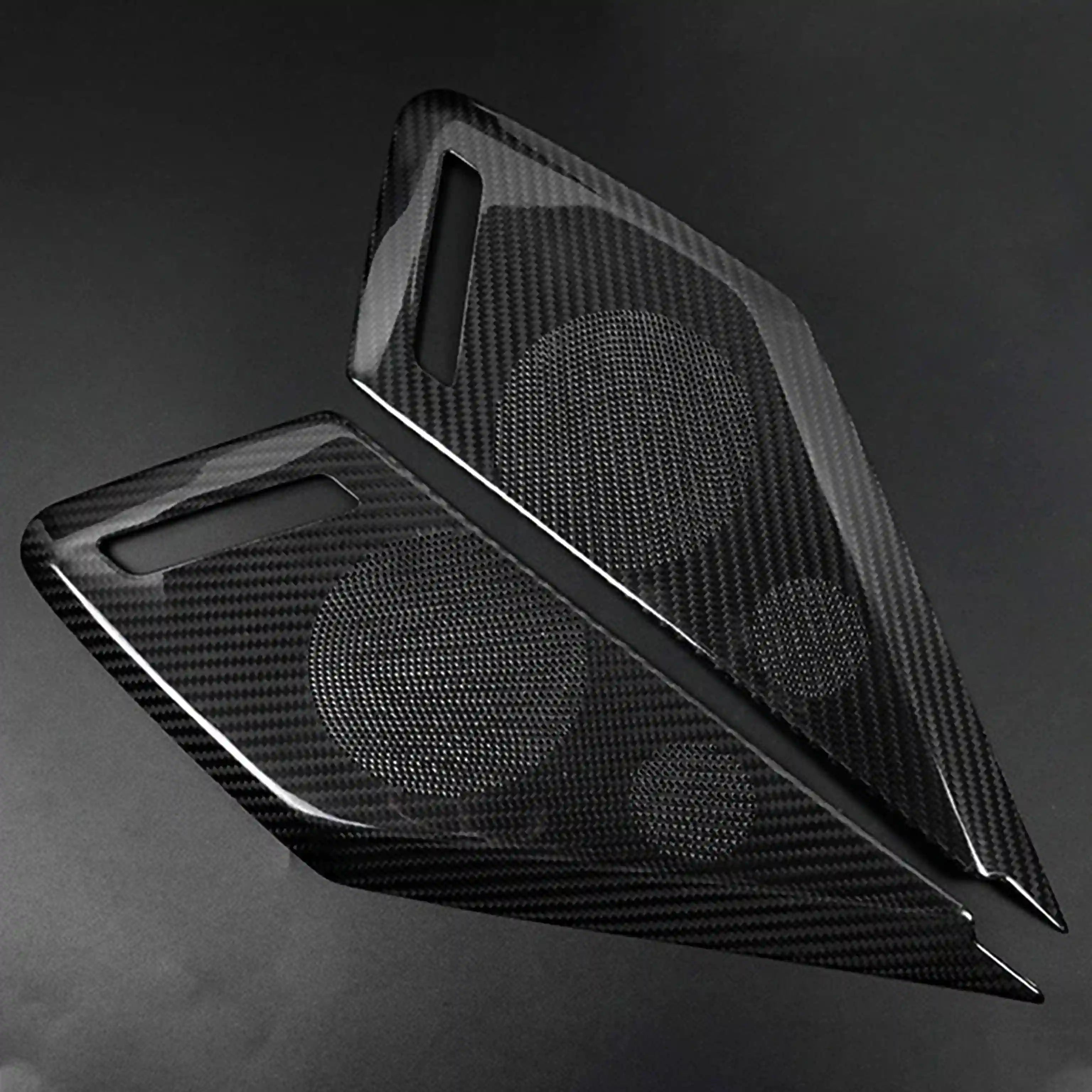 Corvette C8 Real Carbon Fiber Door Speaker Trim Covers (2020–2024)