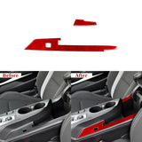[2pcs] Carbon Fiber Center Compartment Trim Overlays for 2016–2024 Chevy Camaro