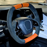 Volante Personalizado Corvette C8 - Alcantara Completo / Fibra de Carbono / LED Galaxia