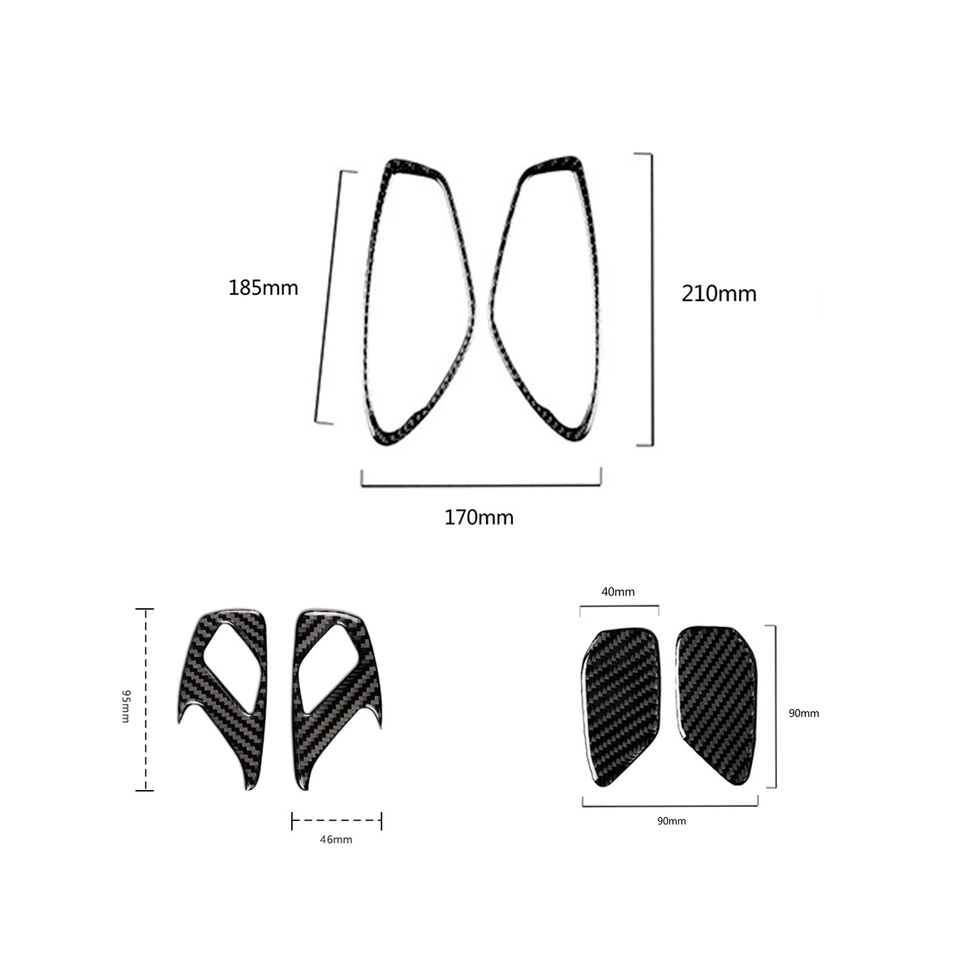 Carbon Fiber Interior Door Handle Overlays for Chevy Camaro (2016–2024)
