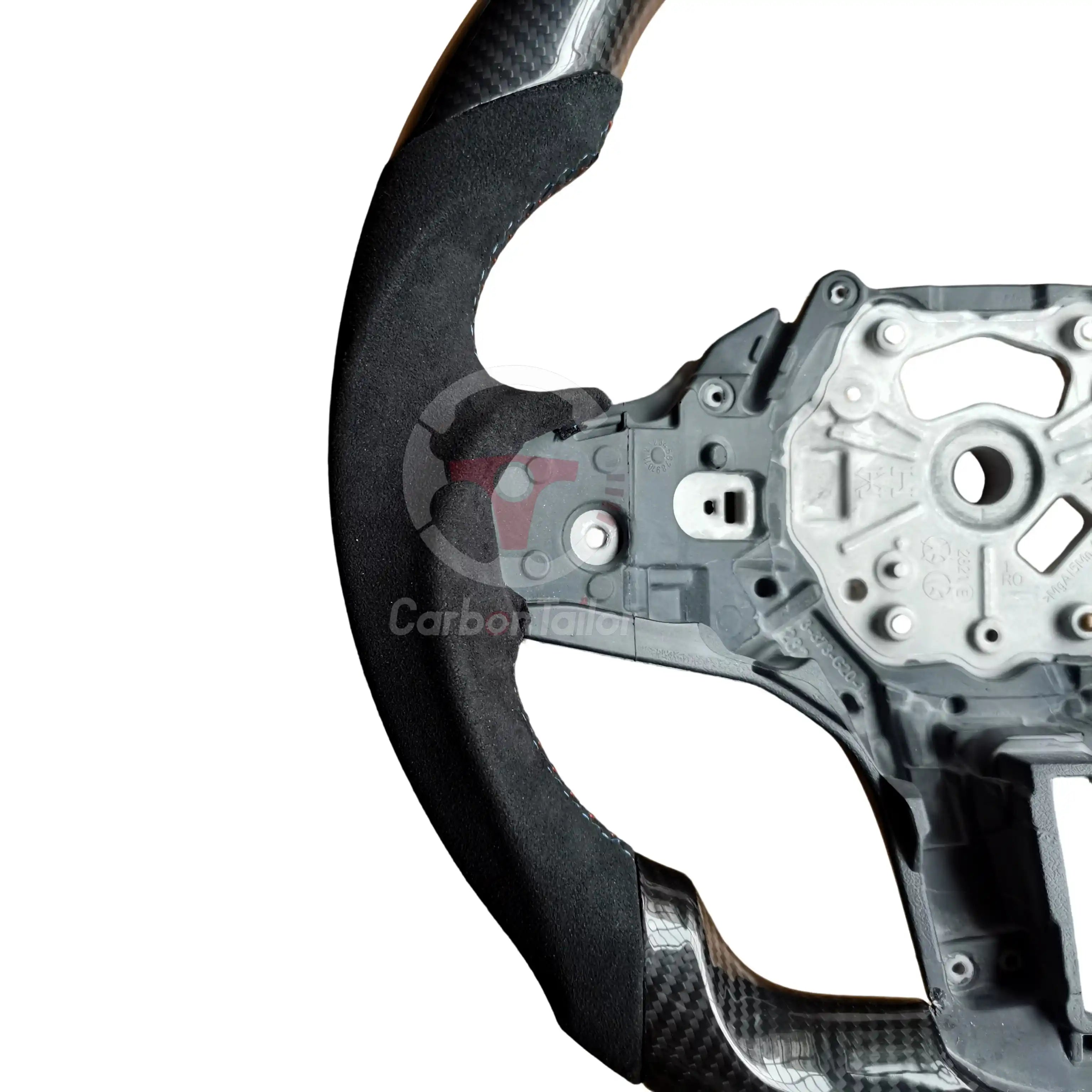 BMW G Series Custom Carbon Steering Wheel – Alcantara Center | Fits 5–8 Series, X3–X7, M5/M8