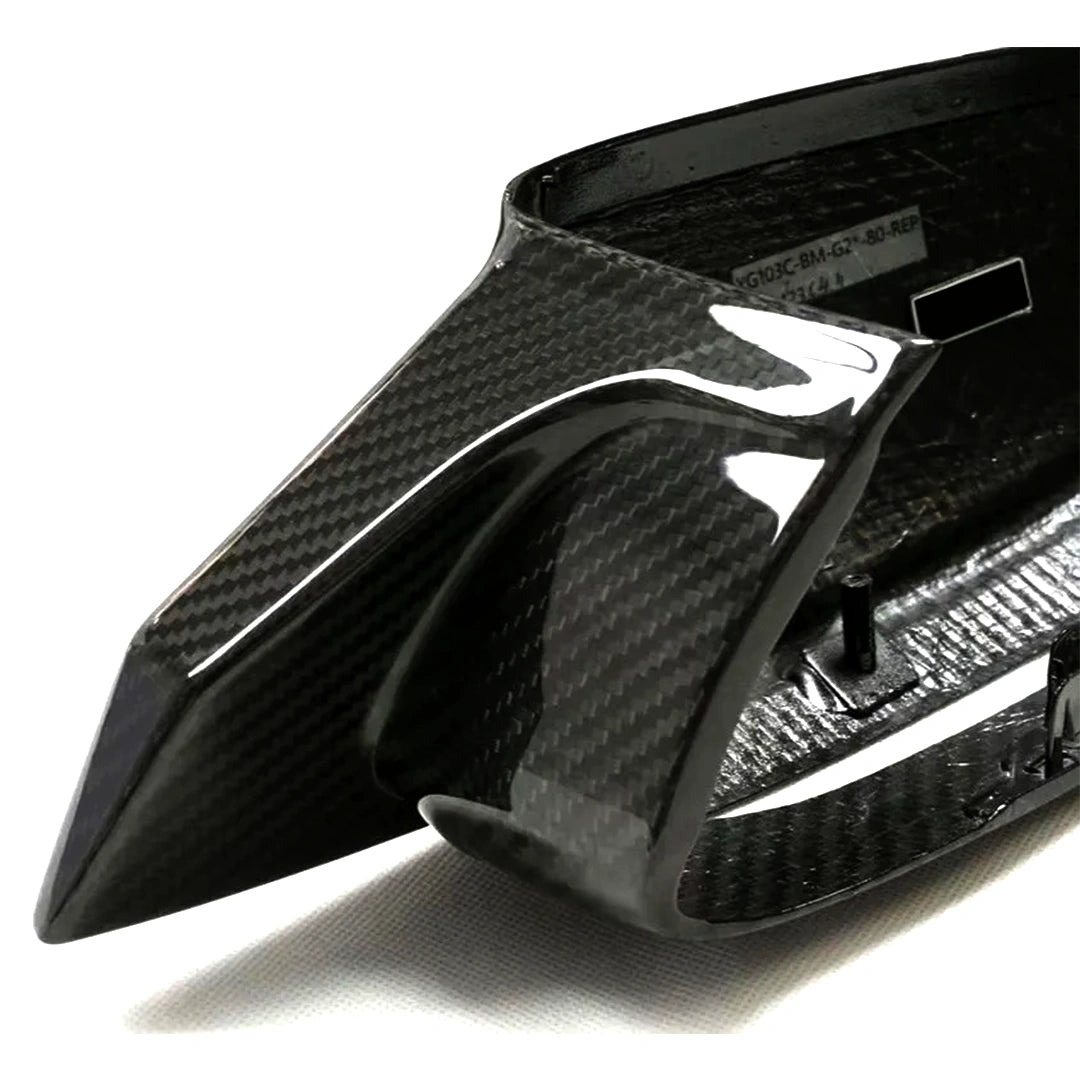 CarbonTailor™ Dry Carbon Fiber Replacement Mirror Caps for BMW G87 M2, G80 M3, G82/G83 M4, G42 M240i, G26 M440i & i4 M50
