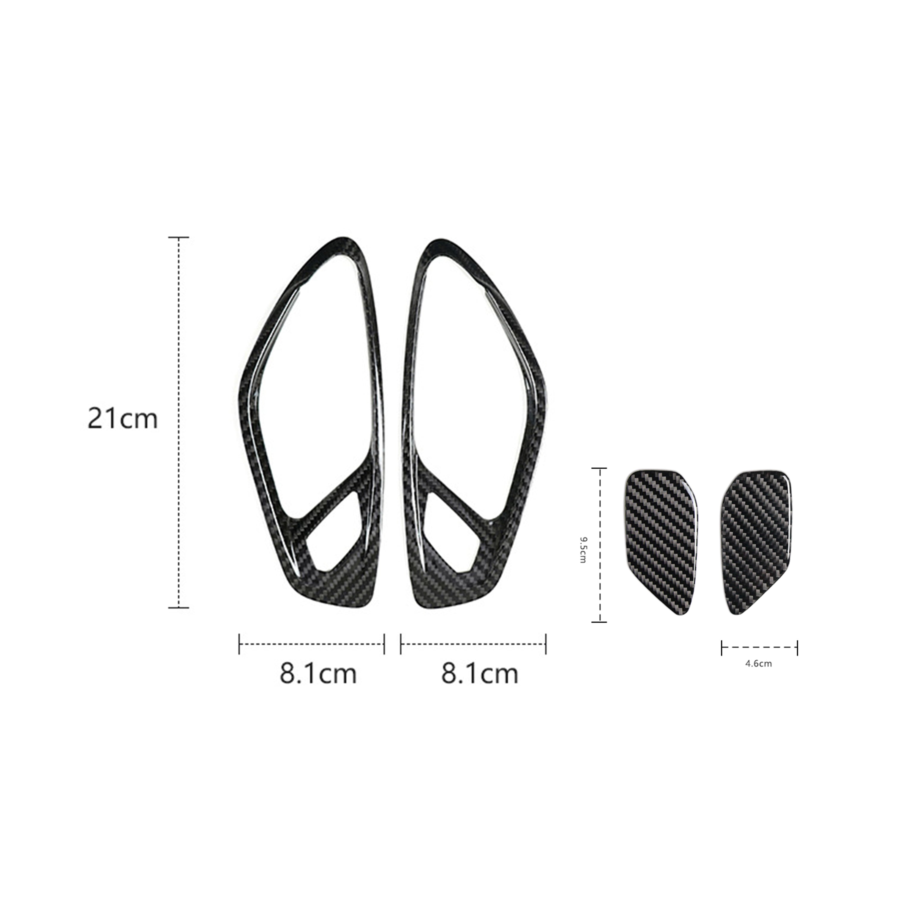 Carbon Fiber Interior Door Handle Trim Covers for Chevy Camaro (2016–2024)
