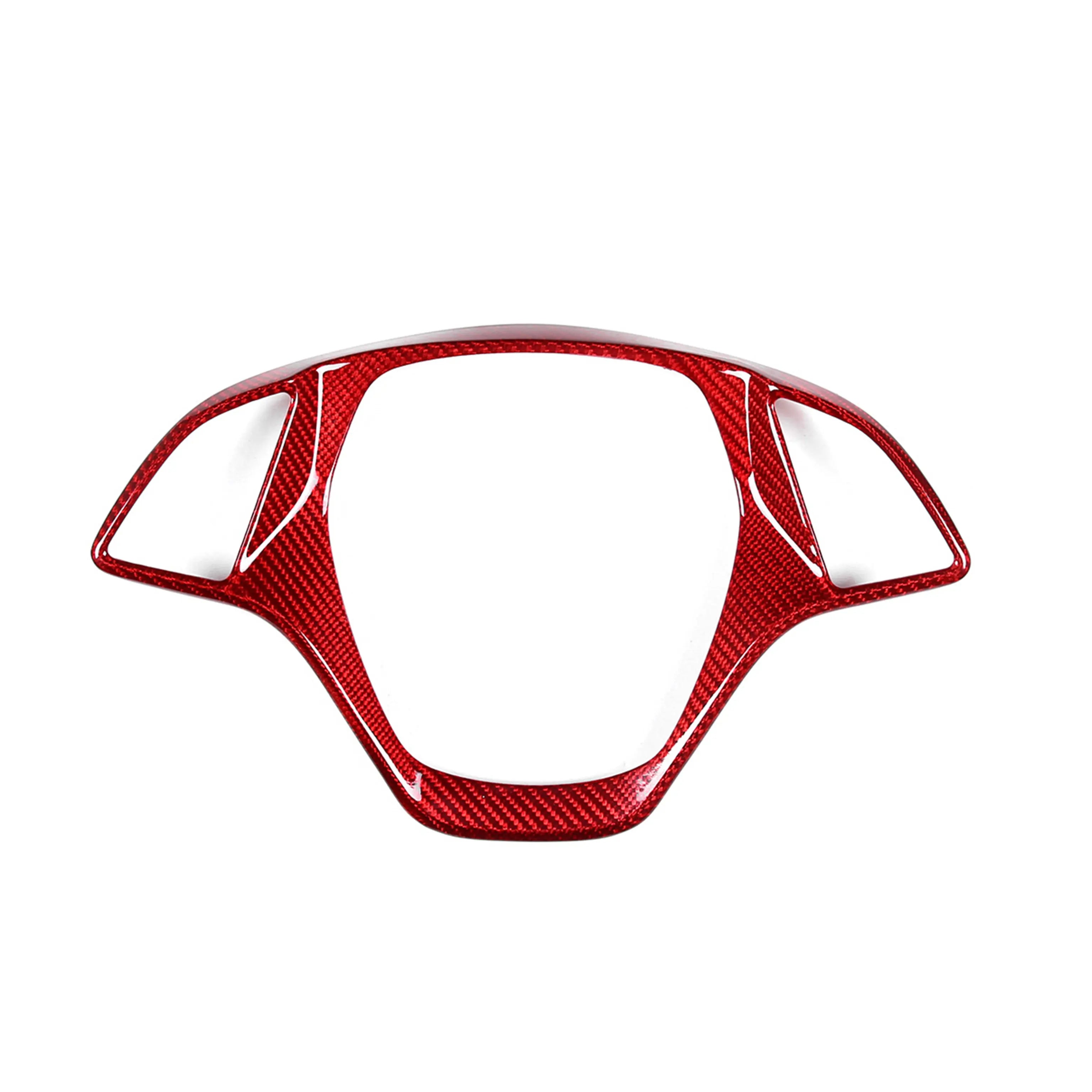 Carbon Fiber Steering Wheel Button Trim Cover for Corvette C7 (2014–2019)