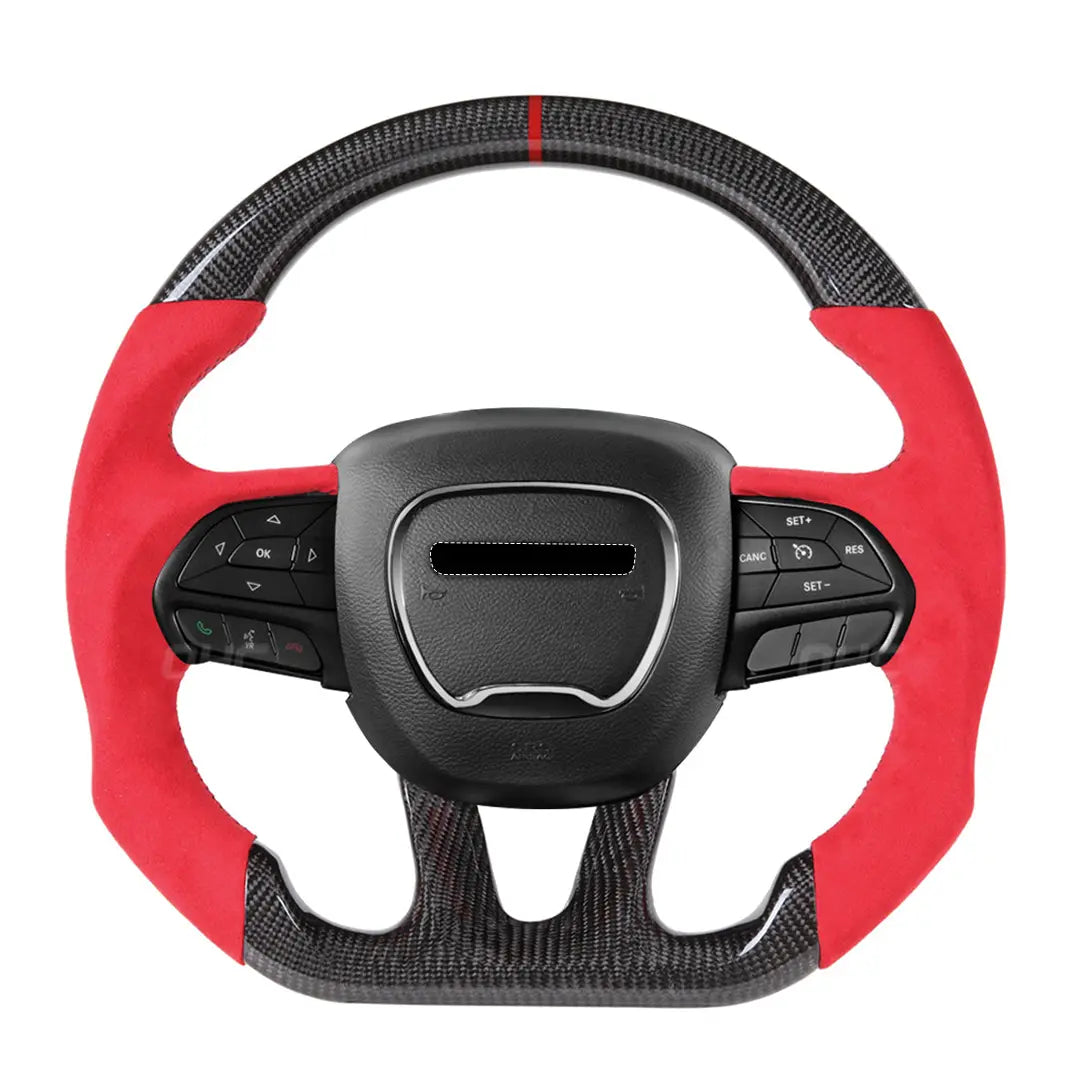 CarbonTailor Forged Carbon Fiber Steering Wheel for Dodge Charger &amp; Challenger (Hellcat / Scat Pack / R/T)