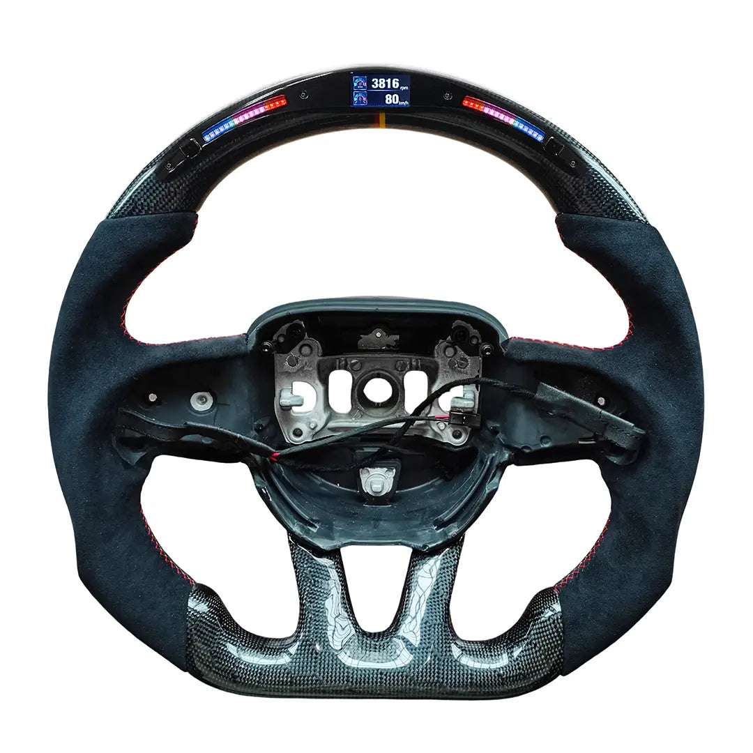 CarbonTailor LED Carbon Fiber Steering Wheel for Dodge Charger & Challenger (Hellcat / Scat Pack / R/T)