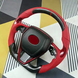 Fit For Toyota Steering Wheel _ Custom Carbon Fiber Steering Wheel Fit For Camry Avalon Corolla RAV4 and Levin - without LED