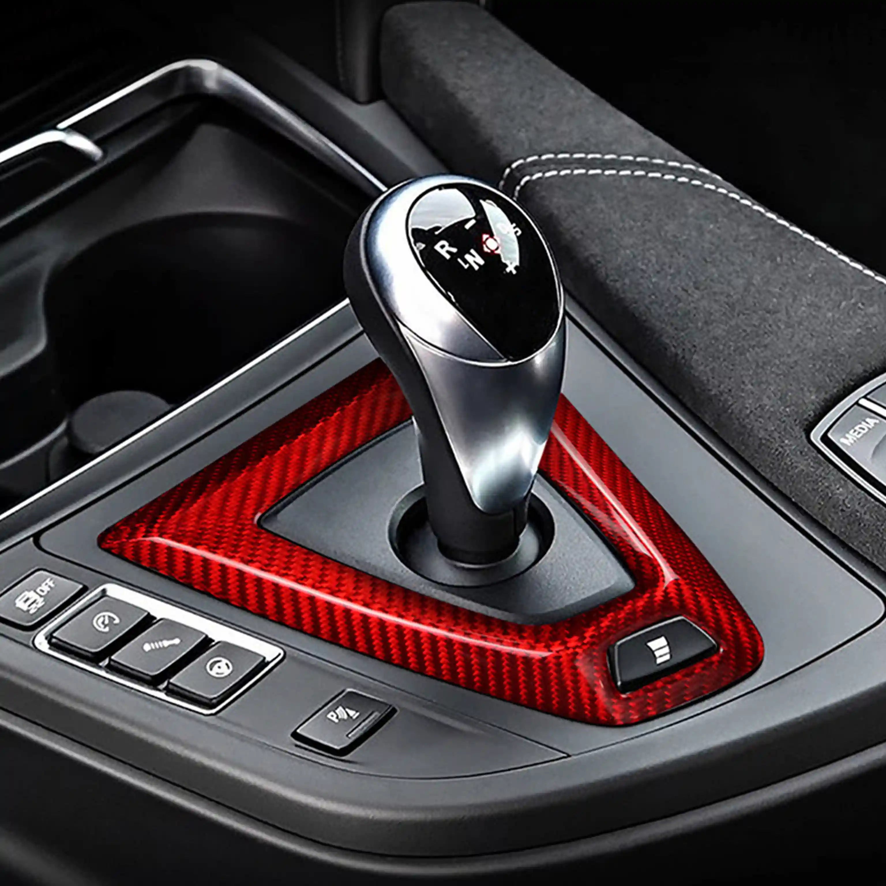 Carbon Fiber Gear Shifter Trim for BMW 1, 2, 3, 4 Series (F20, F30, F32, F87 & More | 2010–2019)