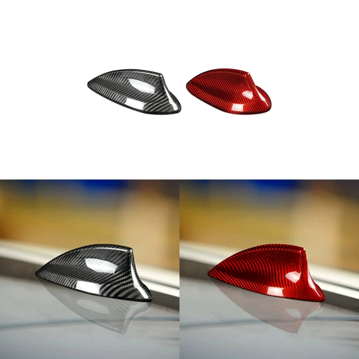 Carbon Fiber Shark Fin Antenna Cover for BMW 2, 3, 4, 5, and 7 Series (2011–2020)