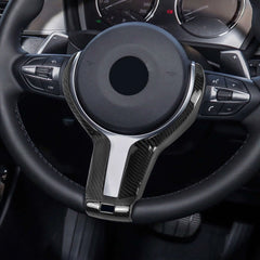 Carbon Fiber Steering Wheel Button Trim Cover for BMW M2, M3, M4 (F87, F80, F82, F83)