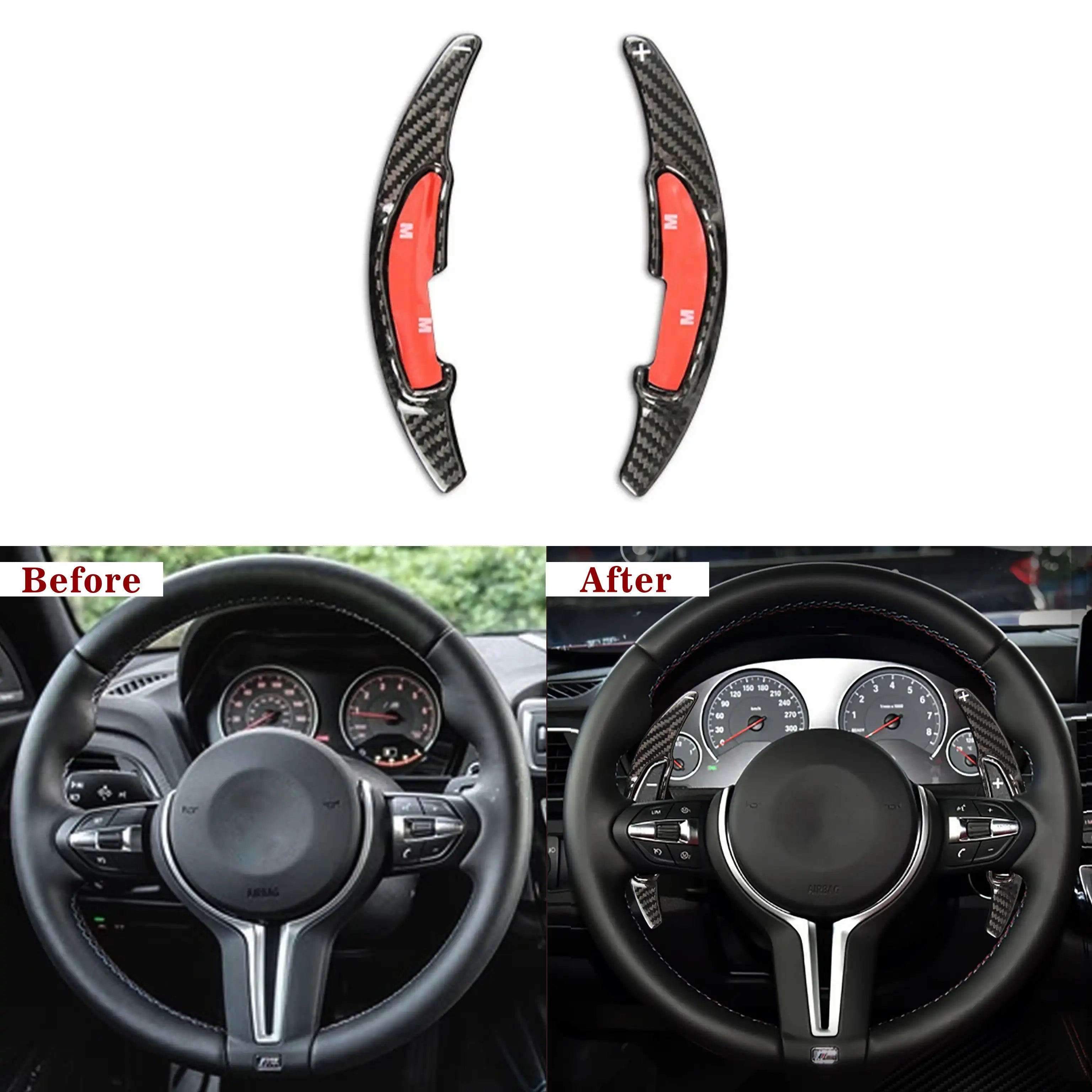 Carbon Fiber Paddle Shifter Extensions for BMW M2, M3, M4, M5, M6, X5M, X6M (2011–2019)