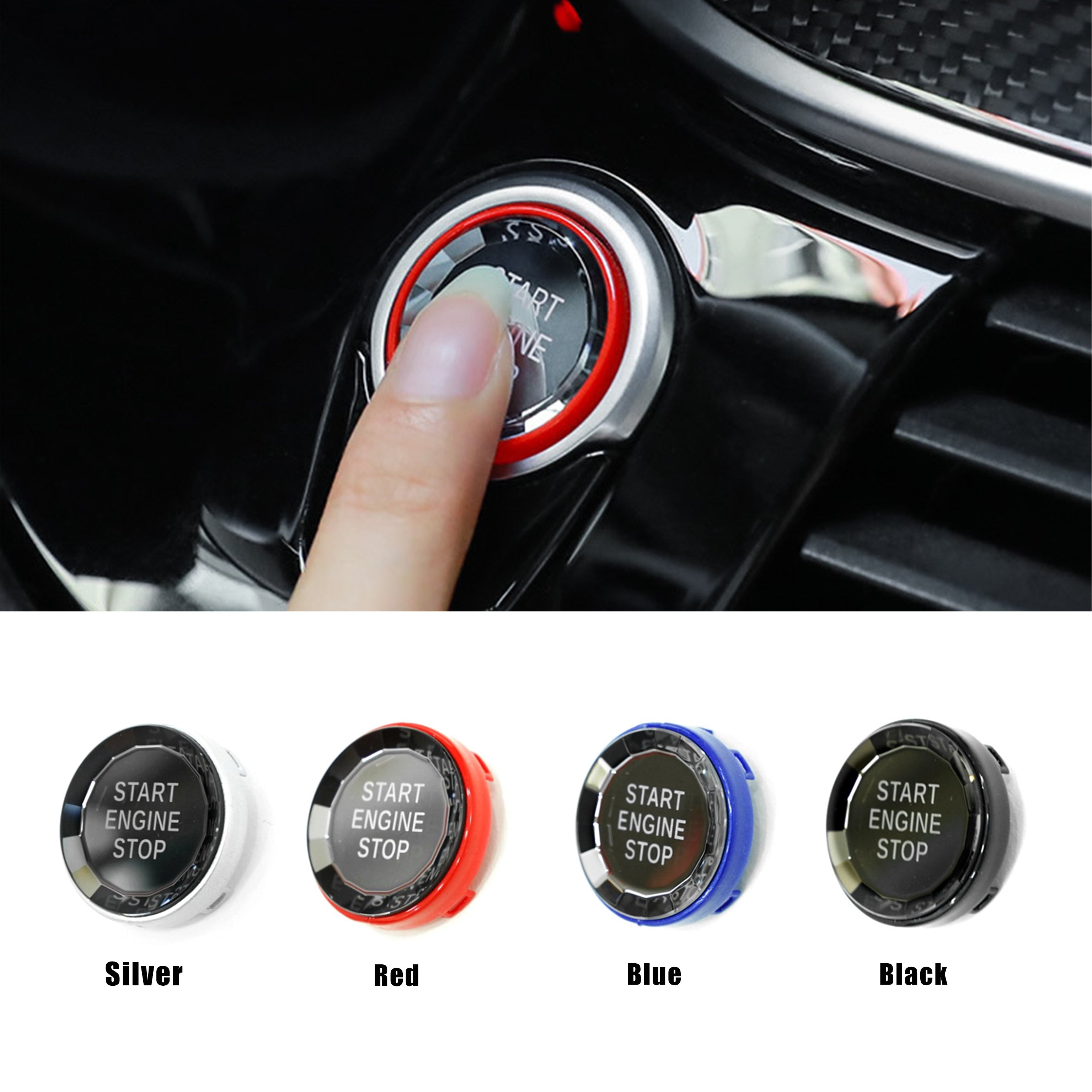 Crystal Start Stop Button for BMW E Chassis – Luxury Interior Upgrade