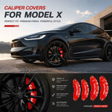 Tesla Model S & Model X Aluminum Brake Caliper Covers Custom Fit Upgrade - Vehicle-Specific Bolt-On Caliper Covers
