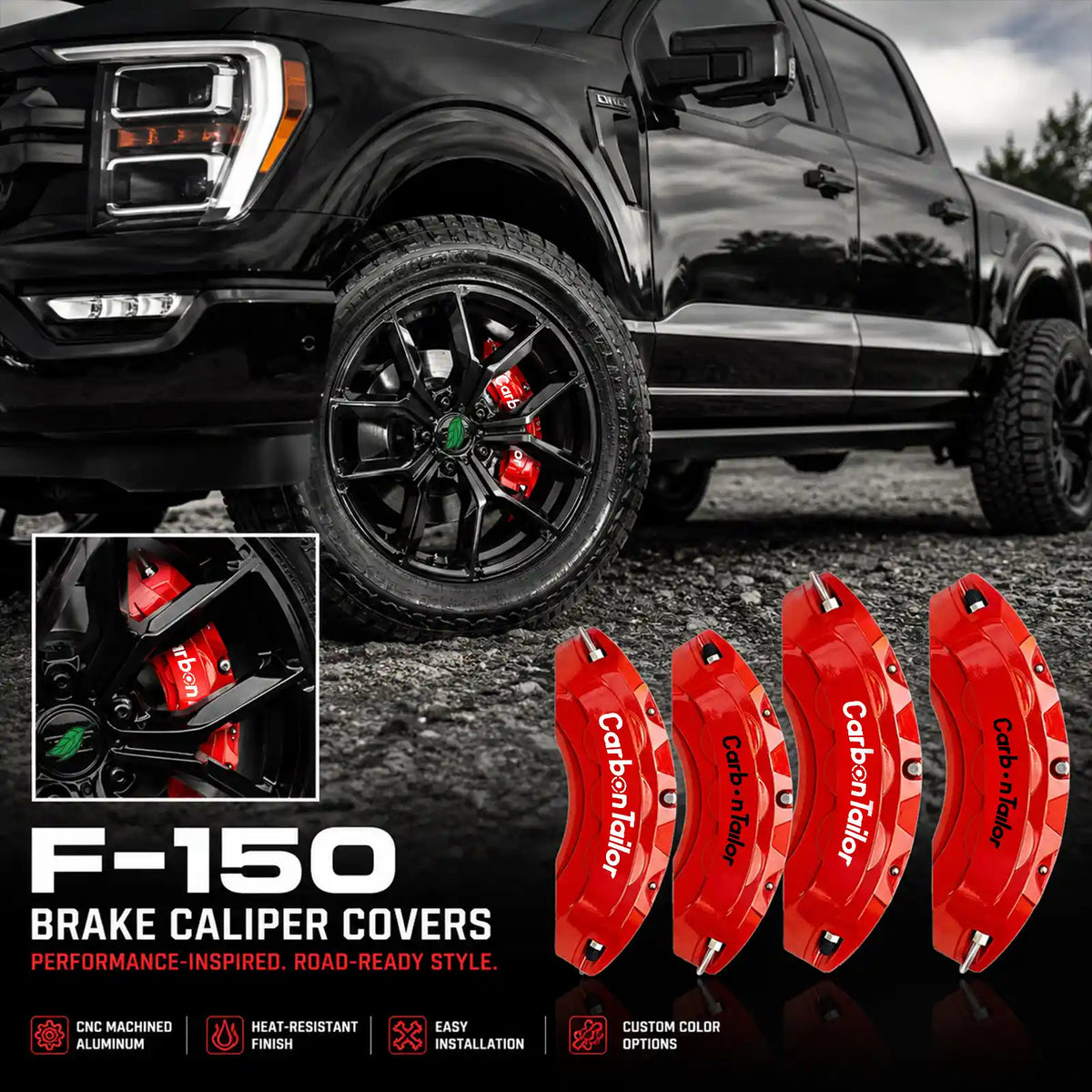 Ford Brake Caliper Covers | Custom Aluminum Caliper Covers for F150, Mustang, Bronco & More