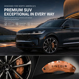 Lincoln Brake Caliper Covers – Luxury Wheel Styling Upgrade for Navigator & Aviator - Custom Fit, No Modification, Heat Resistant