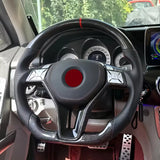 Fit For 2015-2018 Benz AMG Custom Carbon Fiber Steering Wheel | Retrofit Compatible with Older and Non-AMG Models