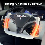 Tesla Model X Yoke Steering Wheel 2016-2020 White Smooth Leather Heated Replacement