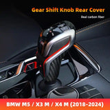BMW M Series Dry Carbon Fiber Gear Shift Knob Trim Cover Interior Overlay Compatible With M5 X3M X4M 2018-2024