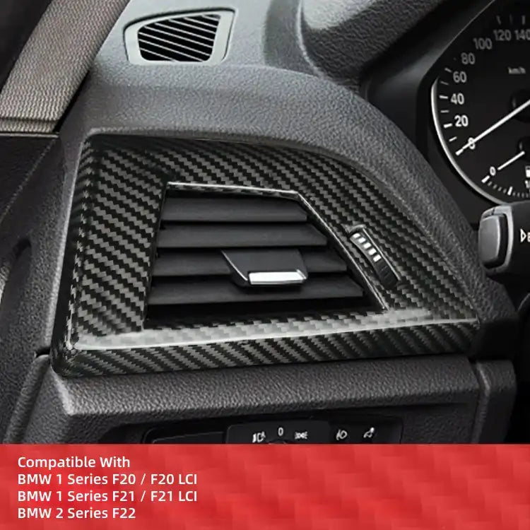 BMW F20 F21 F22 Dry Carbon Fiber Air Vent Trim Cover 1/2 Series Interior Vent Frame Decoration