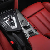 BMW F33 F83 M4 Dry Carbon Fiber Multimedia Panel Interior Trim Cover Gloss Finish Adhesive Overlay Compatible With F33 F83 M4