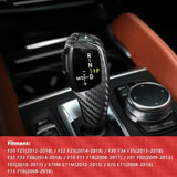 Real Dry Carbon Fiber Gear Shift Knob Cover Trim Fit for BMW F20 F30 F10 F15 Interior Overlay