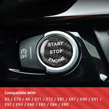 BMW Dry Carbon Fiber Start Stop Button Cover Trim for E70 E71 E72 E81 E87 E90 E91 E92 E93 E60 E83 E84 E89 Ignition Button Overlay