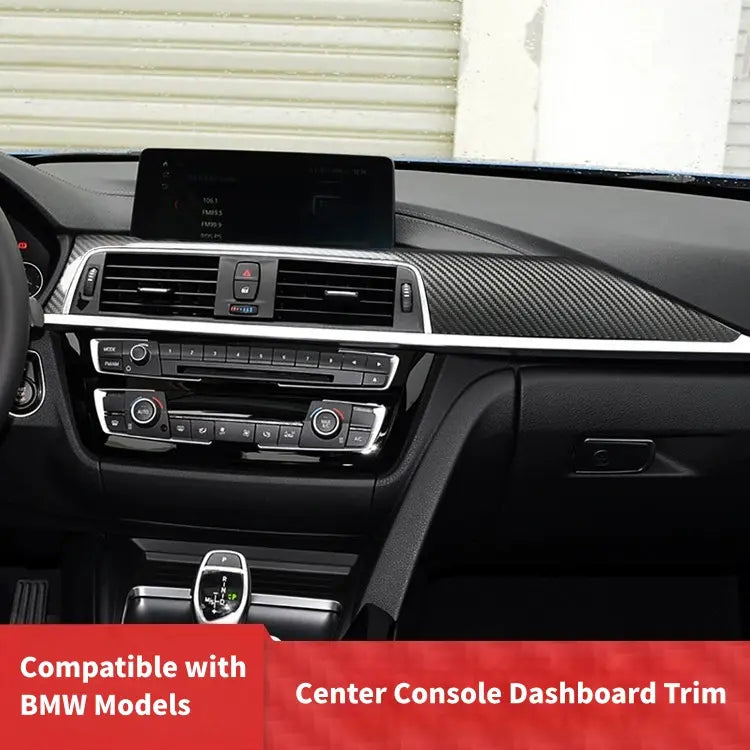 BMW 3 Series 4 Series F30 F32 Carbon Fiber Center Console Dashboard Interior Trim Panel Cover Compatible With F30 F31 F34 F32 F33 F36 LCI