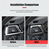 BMW 3 Series F30 F31 F34 & 4 Series F32 F33 F36 LCI Dry Carbon Fiber Driver Side Air Vent Trim Interior Overlay Cover Frame