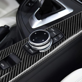 BMW F33 F83 M4 Dry Carbon Fiber Multimedia Panel Interior Trim Cover Gloss Finish Adhesive Overlay Compatible With F33 F83 M4