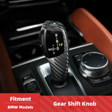 Real Dry Carbon Fiber Gear Shift Knob Cover Trim Fit for BMW F20 F30 F10 F15 Interior Overlay