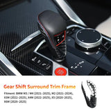 Real Carbon Fiber Gear Shift Knob Trim Cover for BMW M3 M4 M2 X3M X4M X5 X6M Interior Upgrade
