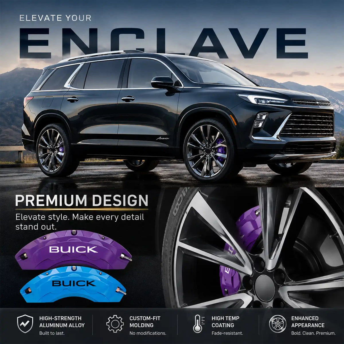 Premium Buick Brake Caliper Covers – Custom Fit Performance Styling Upgrade