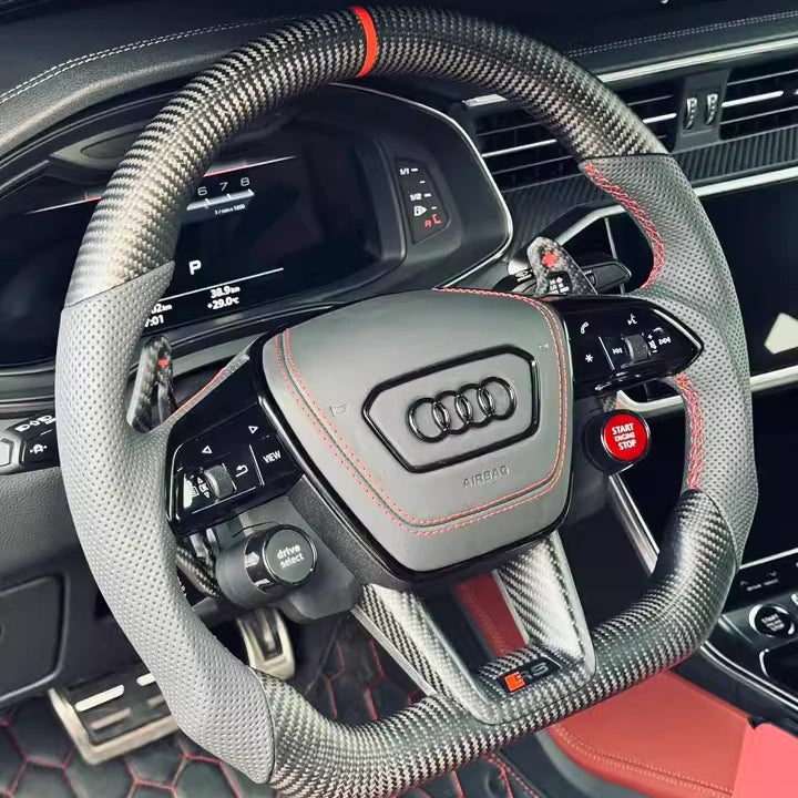 2018+ Audi RS5 / S5 / A5 / RS4 / S4 / A4 Custom Carbon Fiber Steering Wheel