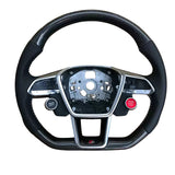 Volante de fibra de carbono personalizado para Audi RS6 / RS7 / S6 / S7 / A6 / A7 / A8