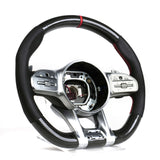 Fit For 2018-2021 Benz AMG Custom Carbon Fiber Steering Wheel for C, CLA, CLS, E, G, GLA, GLB, GLE, GT, S-Class