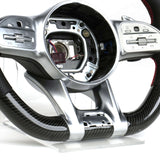 Fit For 2018-2021 Benz AMG Custom Carbon Fiber Steering Wheel for C, CLA, CLS, E, G, GLA, GLB, GLE, GT, S-Class