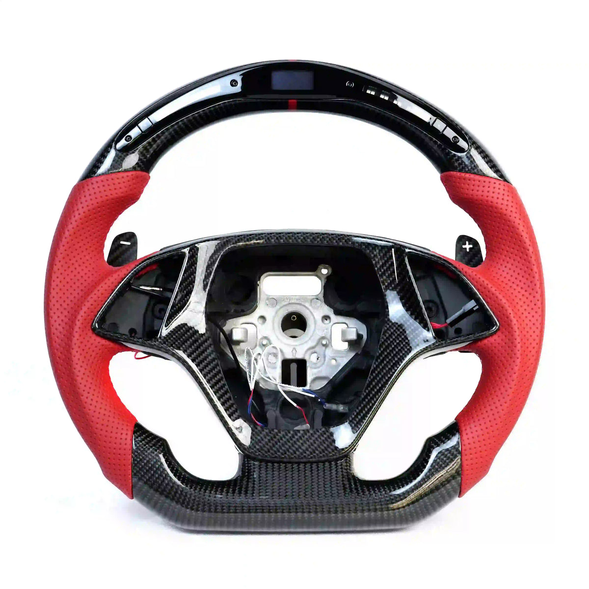 Corvette C7 carbon fiber LED steering wheel full product premium upgrade view