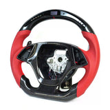 Corvette C7 interior carbon fiber steering wheel installed upgrade view