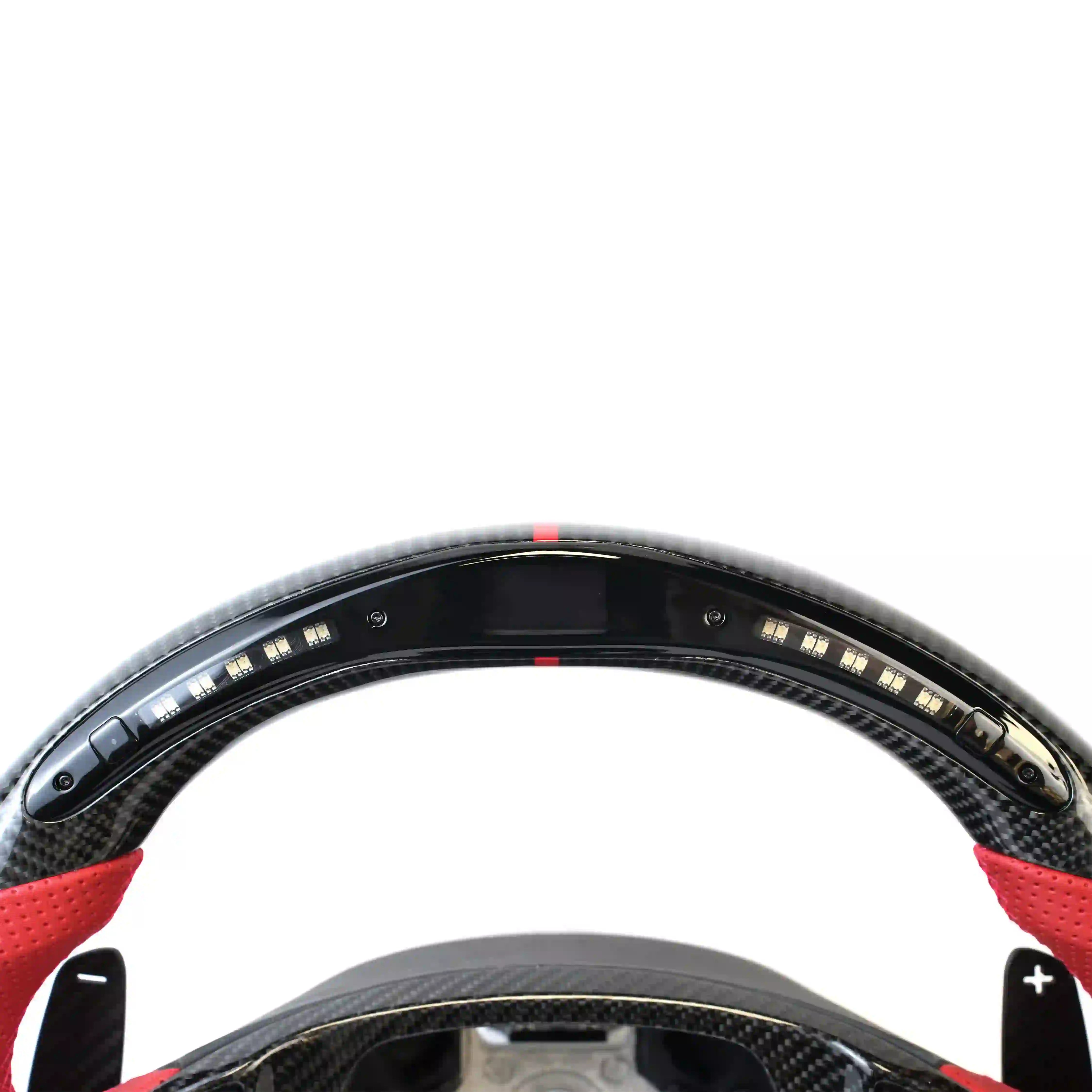 Corvette C7 steering wheel controls LED shift indicator buttons detail