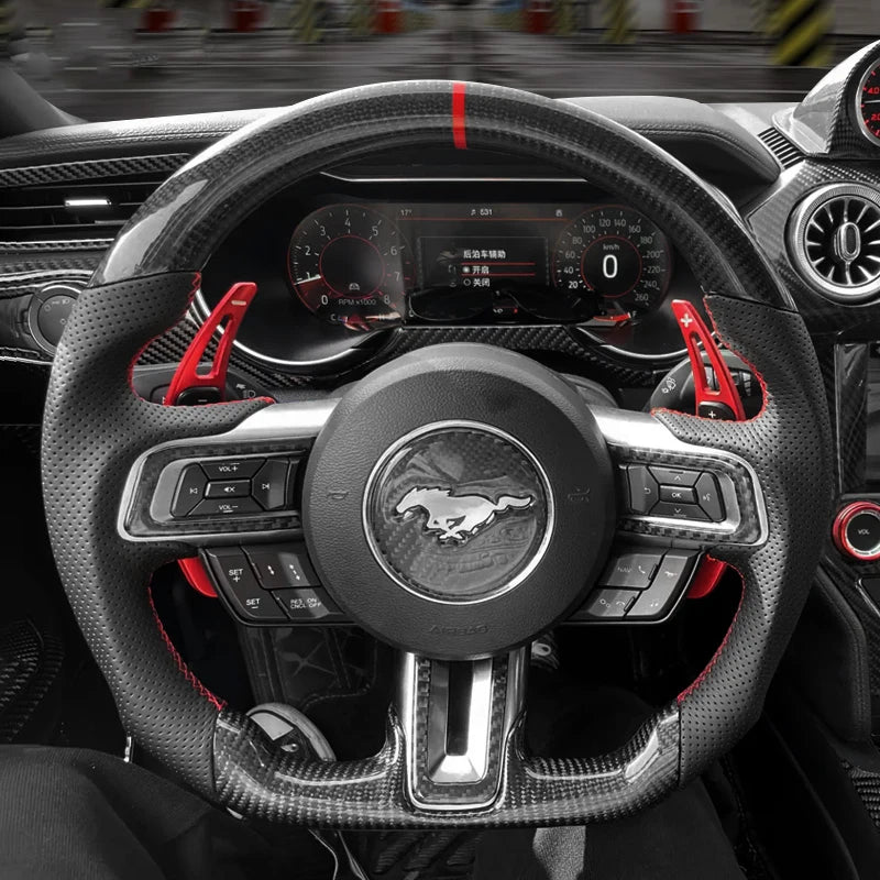 2024+ Ford Mustang S650/S550 Carbon Fiber Steering Wheel Full Custom