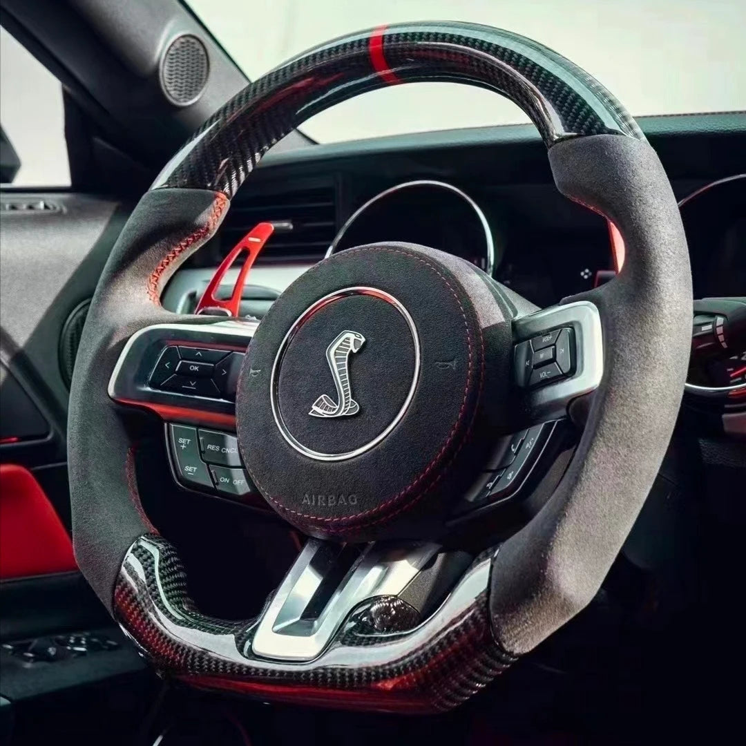 2024+ Ford Mustang S650/S550 Carbon Fiber Steering Wheel Full Custom