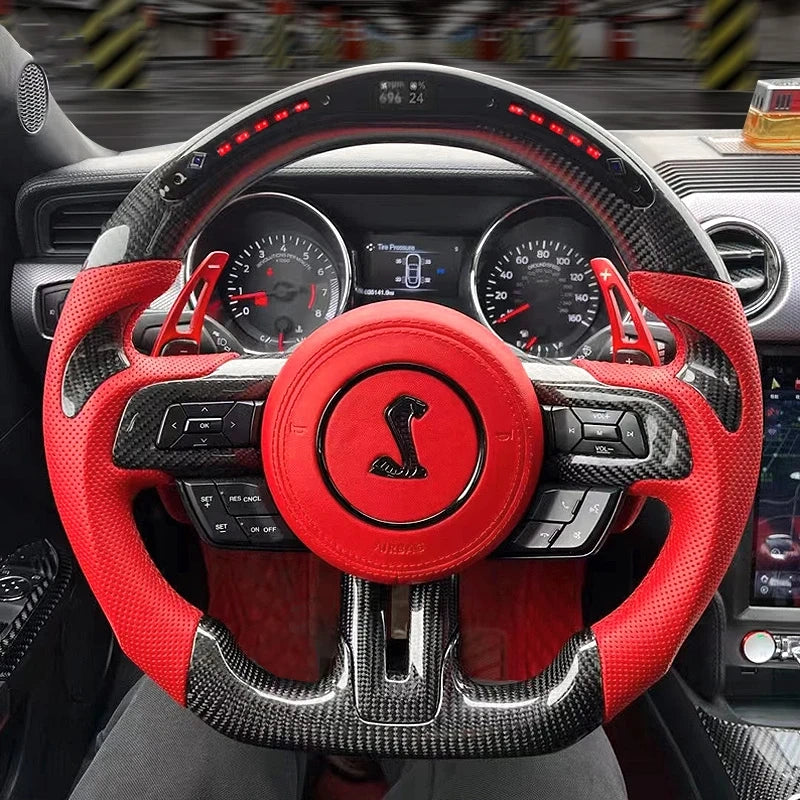 2024+ Ford Mustang S650/S550 Carbon Fiber Steering Wheel Full Custom