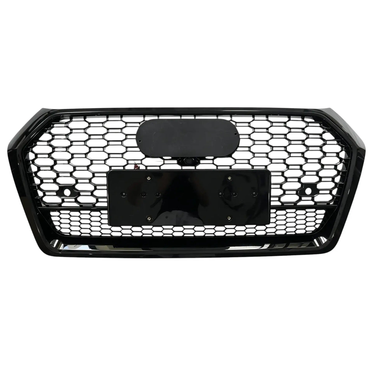 Front Bumper Upper Grille RSQ5 Style Gloss Black Replacement Grill Fit For Audi Q5 SQ5 Sline 2017-2020