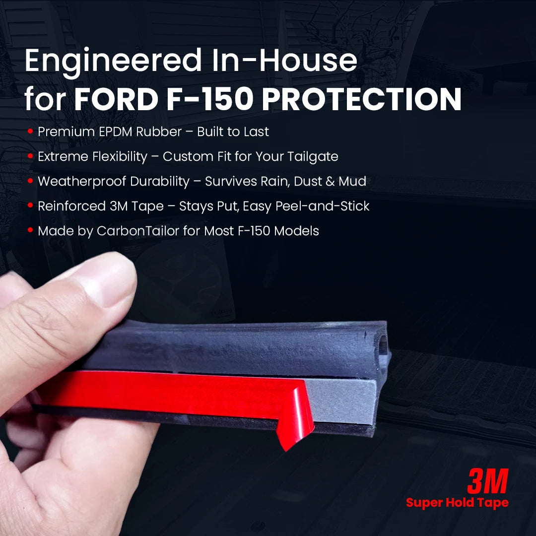 CarbonTailor TailGuard Seal – Weatherproof Tailgate Seal for Ford F-150