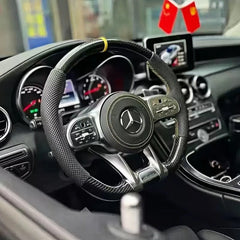 2018-2021 Mercedes-Benz AMG Custom Carbon Fiber Steering Wheel for C, CLA, CLS, E, G, GLA, GLB, GLE, GT, S-Class
